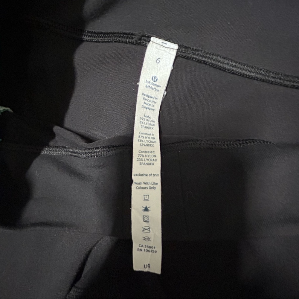 Lululemon Athletica Activewear Set Teal & Black Size 4 top Size 6 leggings - Picture 11 of 15